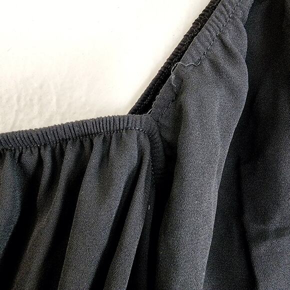 NWT Show Me Your Mumu Briar Black Square Neck Tunic Mini Dress S - Picture 11 of 16